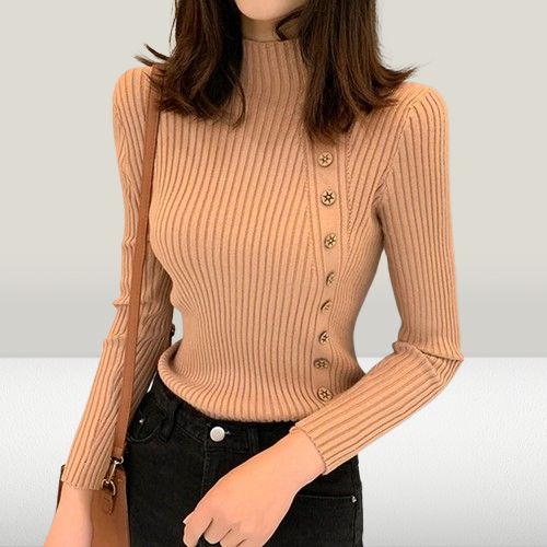 Bexley - Elegant knitted sweater with turtleneck for women