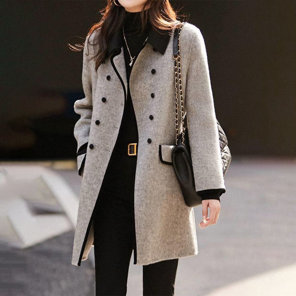 Striking outerwear with long sleeves and collar