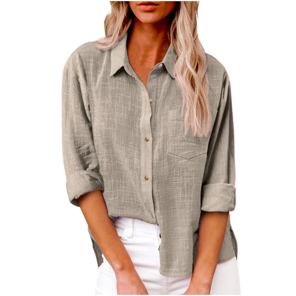 Elvira - Casual long sleeve blouse - Breathable cotton - Feminine fit