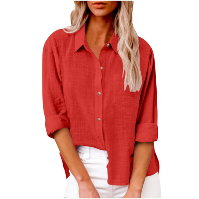 Elvira - Casual long sleeve blouse - Breathable cotton - Feminine fit