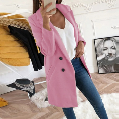 Modern Trench Coat With Slim Fit For Women