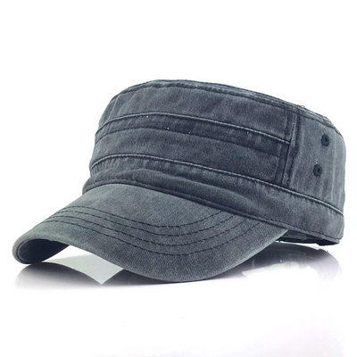 Retro army cap for men - classic look, modern details