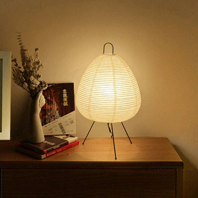 Japanese rice paper lamp with bird