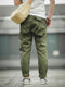 Men's cargo pants with unique asymmetric pockets