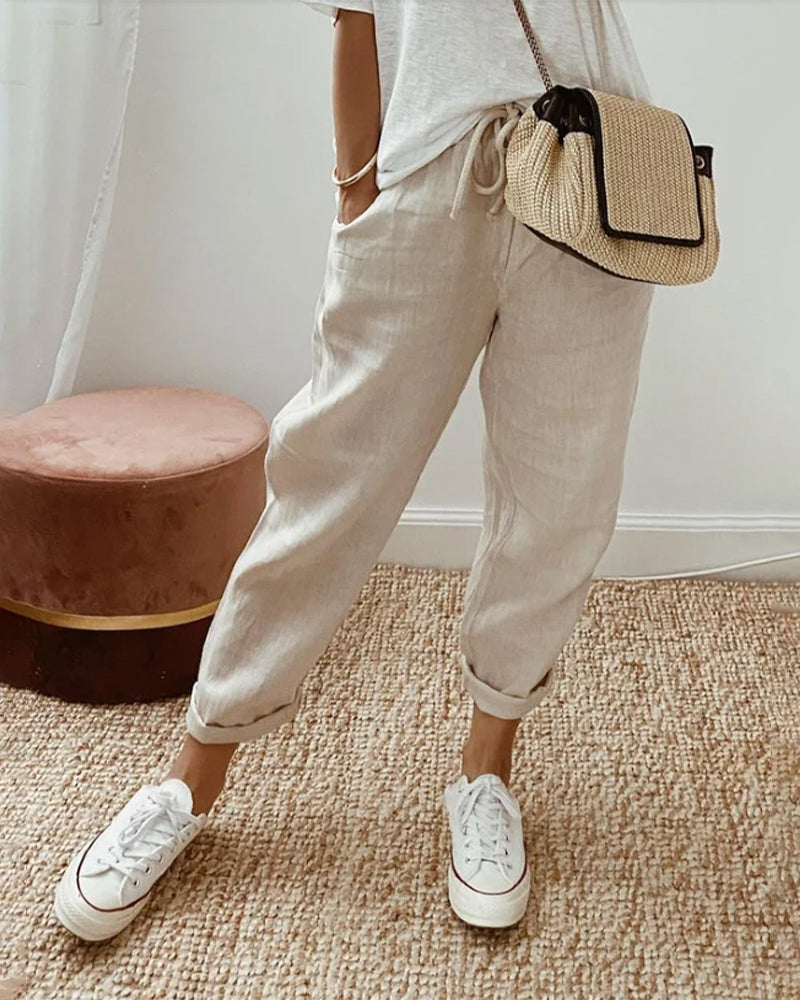 Casual & Stylish Sweat-Wicking Linen Pants