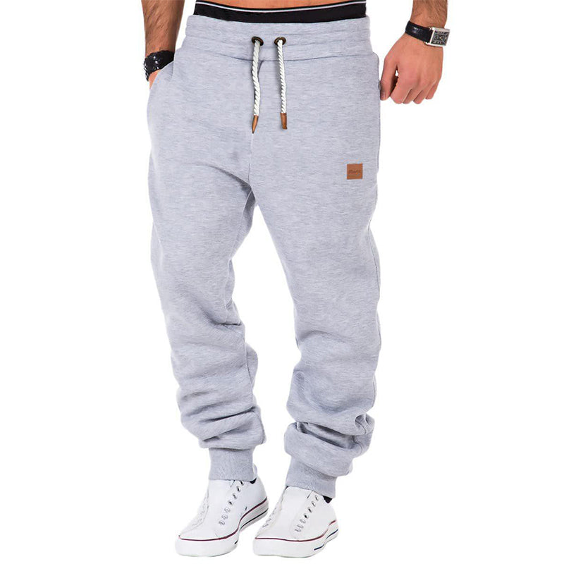 Max Comfort | Men's solid color sweatpants with drawstring and elastic waist