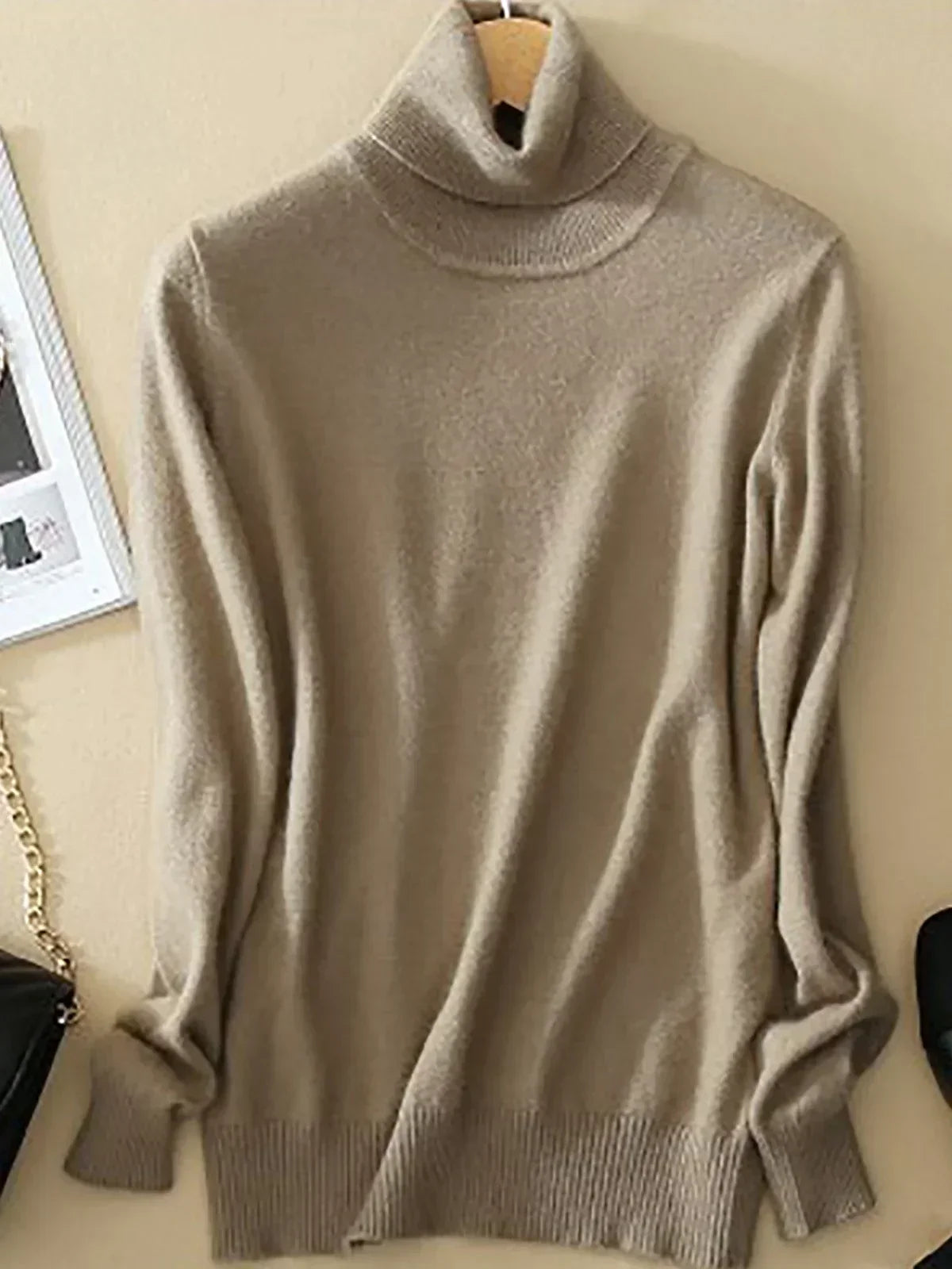 Classic turtleneck sweater for women