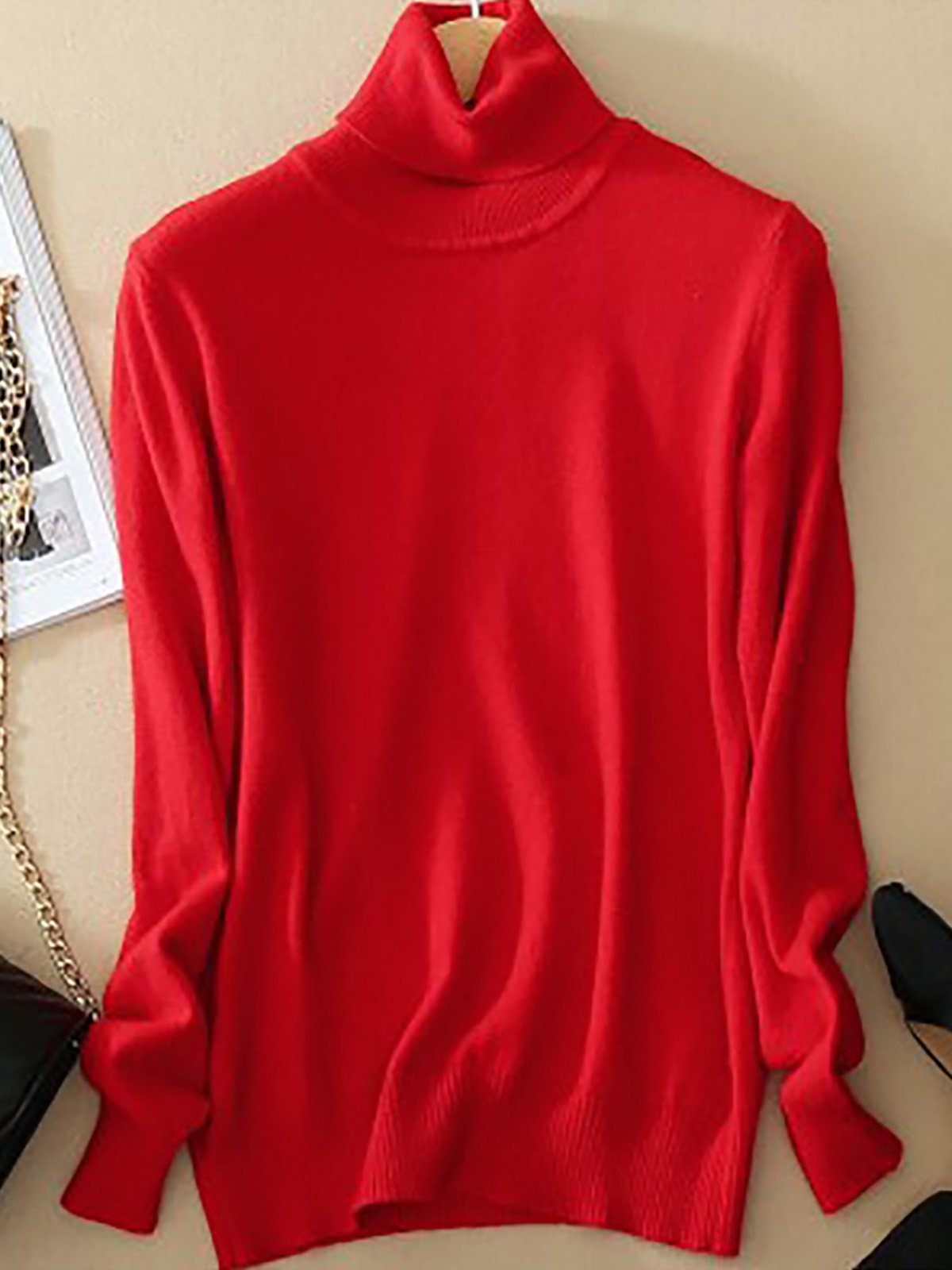 Classic turtleneck sweater for women