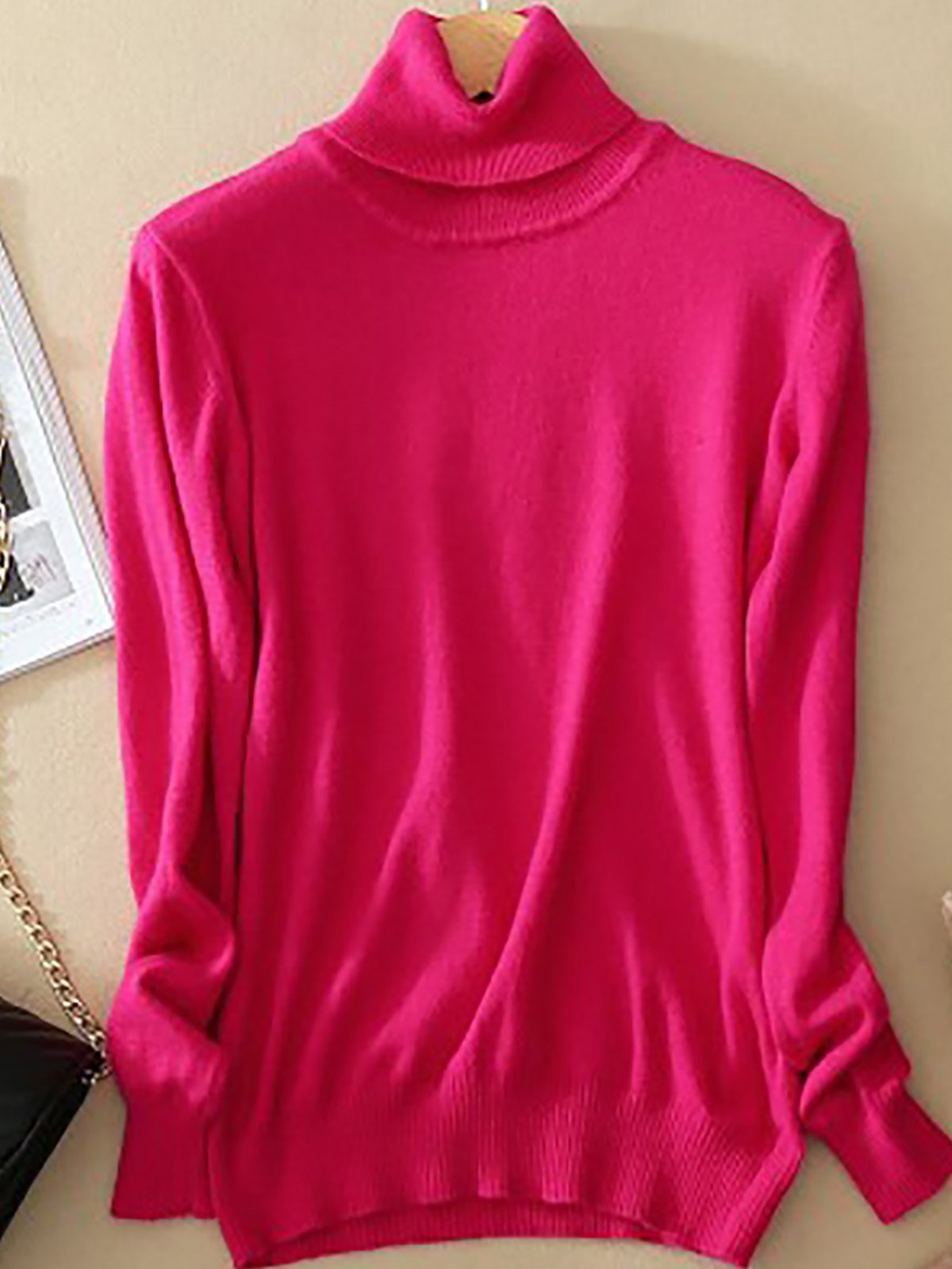 Classic turtleneck sweater for women