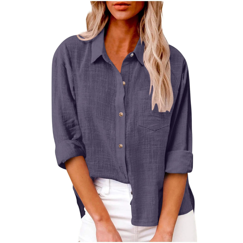 Elvira - Casual long sleeve blouse - Breathable cotton - Feminine fit