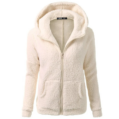 Bernadette - Teddy Fleece Cardigan for women - Cuddly soft - with hood and pockets