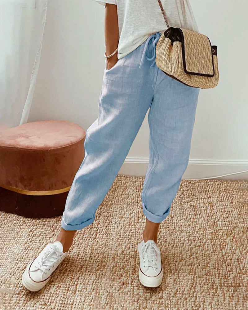 Casual & Stylish Sweat-Wicking Linen Pants