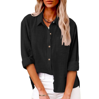 Elvira - Casual long sleeve blouse - Breathable cotton - Feminine fit