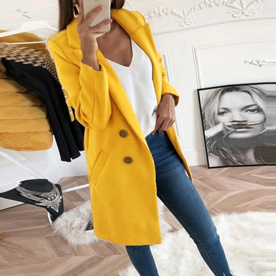 Modern Trench Coat With Slim Fit For Women