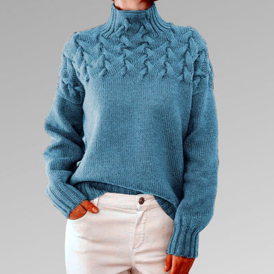 Elegant & Warm Davila Sweater with High Neck