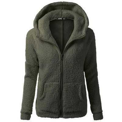 Bernadette - Teddy Fleece Cardigan for women - Cuddly soft - with hood and pockets