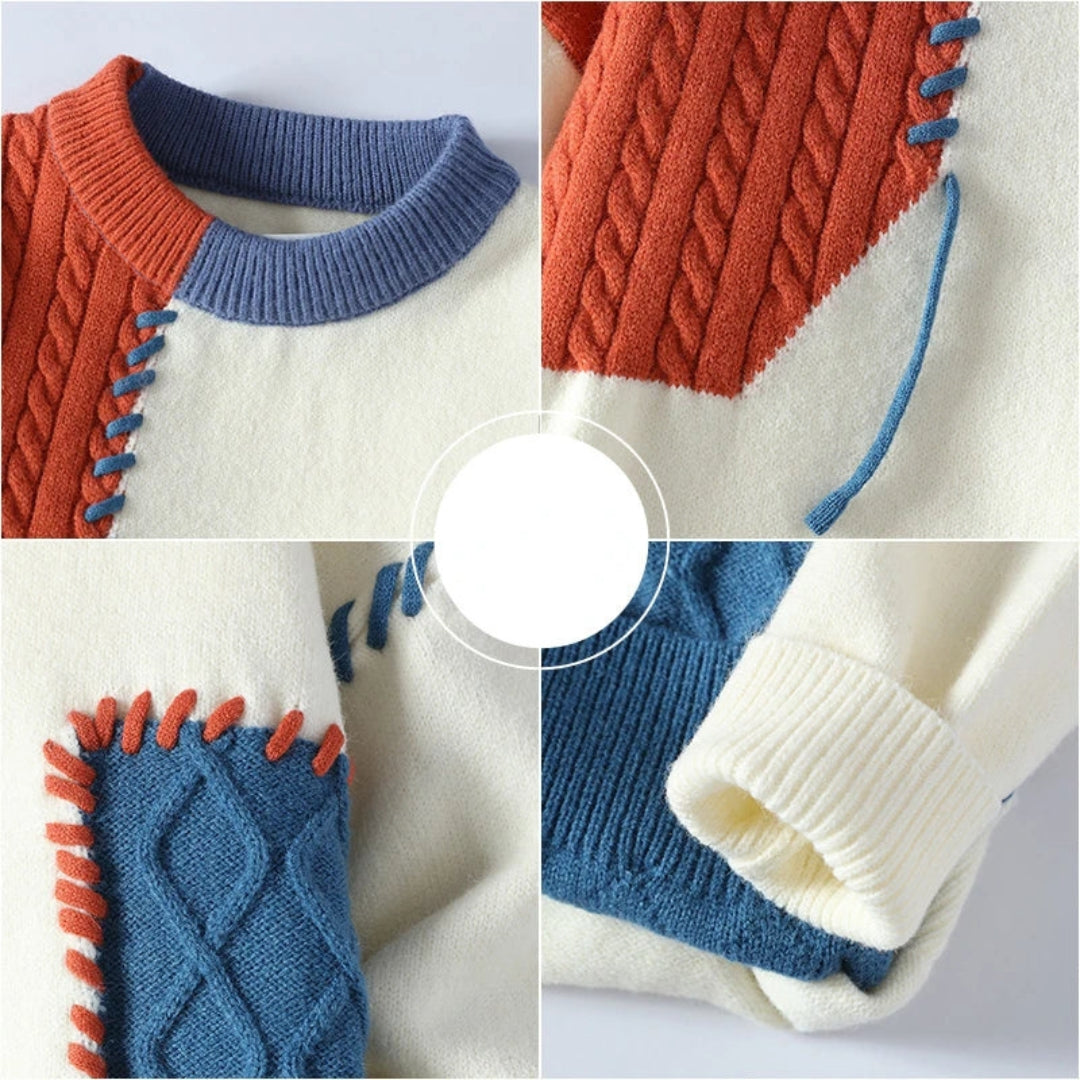 Women's multicolored autumn knitwear