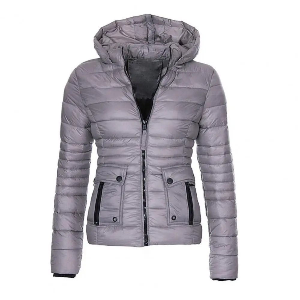 Clara - Quilted winter jacket for women - adjustable hood - lightweight