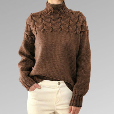 Elegant & Warm Davila Sweater with High Neck