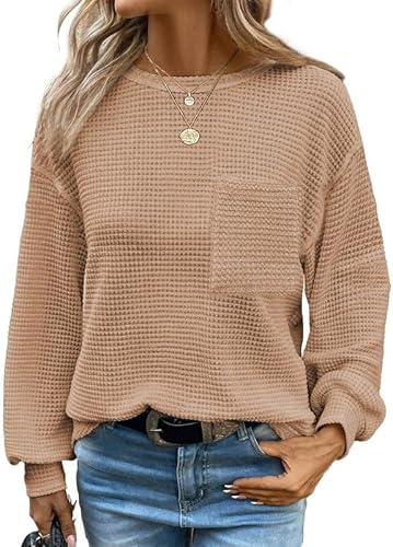 Comfortable khaki casual cashmere fur sweater for women | Ideal for fall/winter