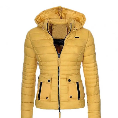 Clara - Quilted winter jacket for women - adjustable hood - lightweight