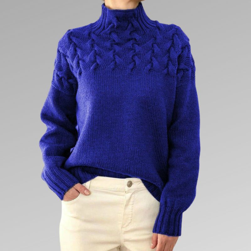 Elegant & Warm Davila Sweater with High Neck