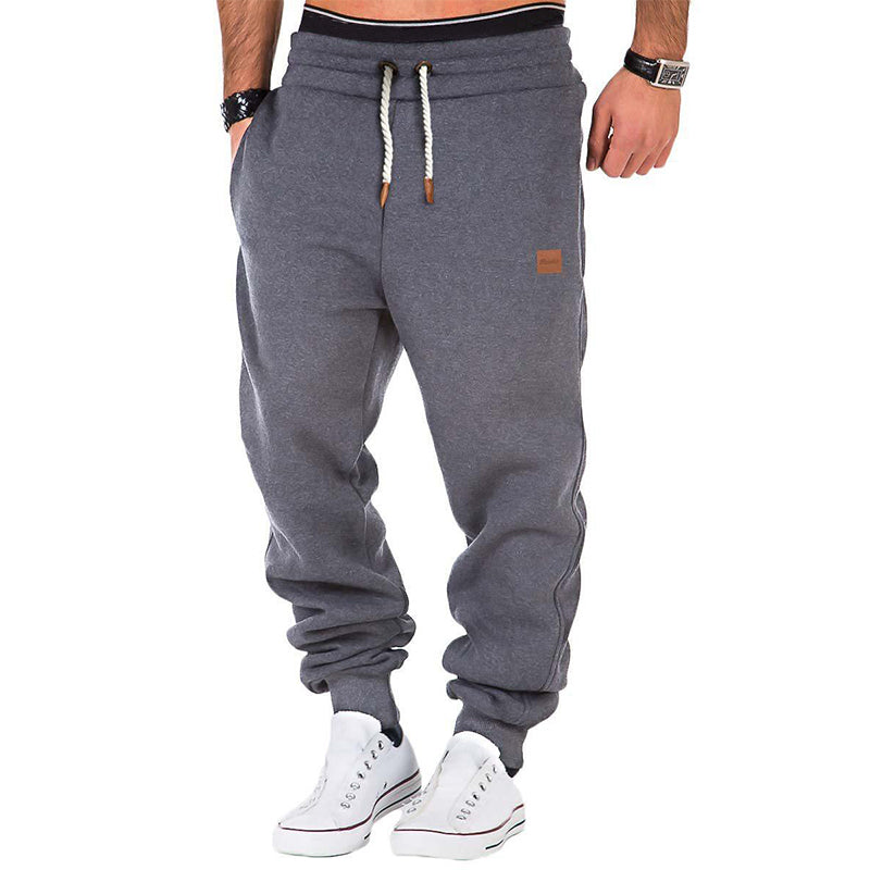 Max Comfort | Men's solid color sweatpants with drawstring and elastic waist