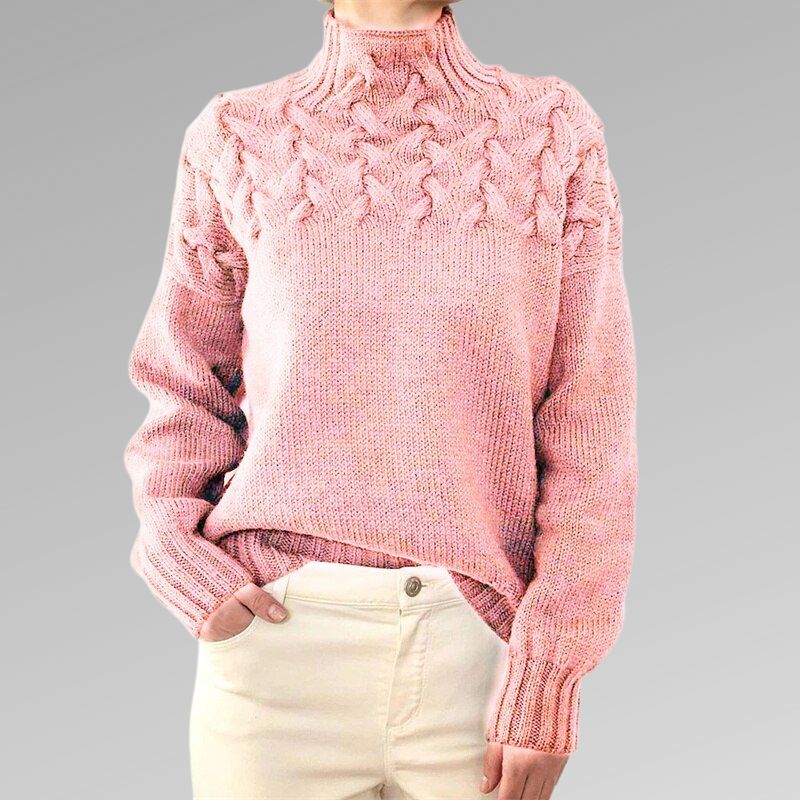 Elegant & Warm Davila Sweater with High Neck