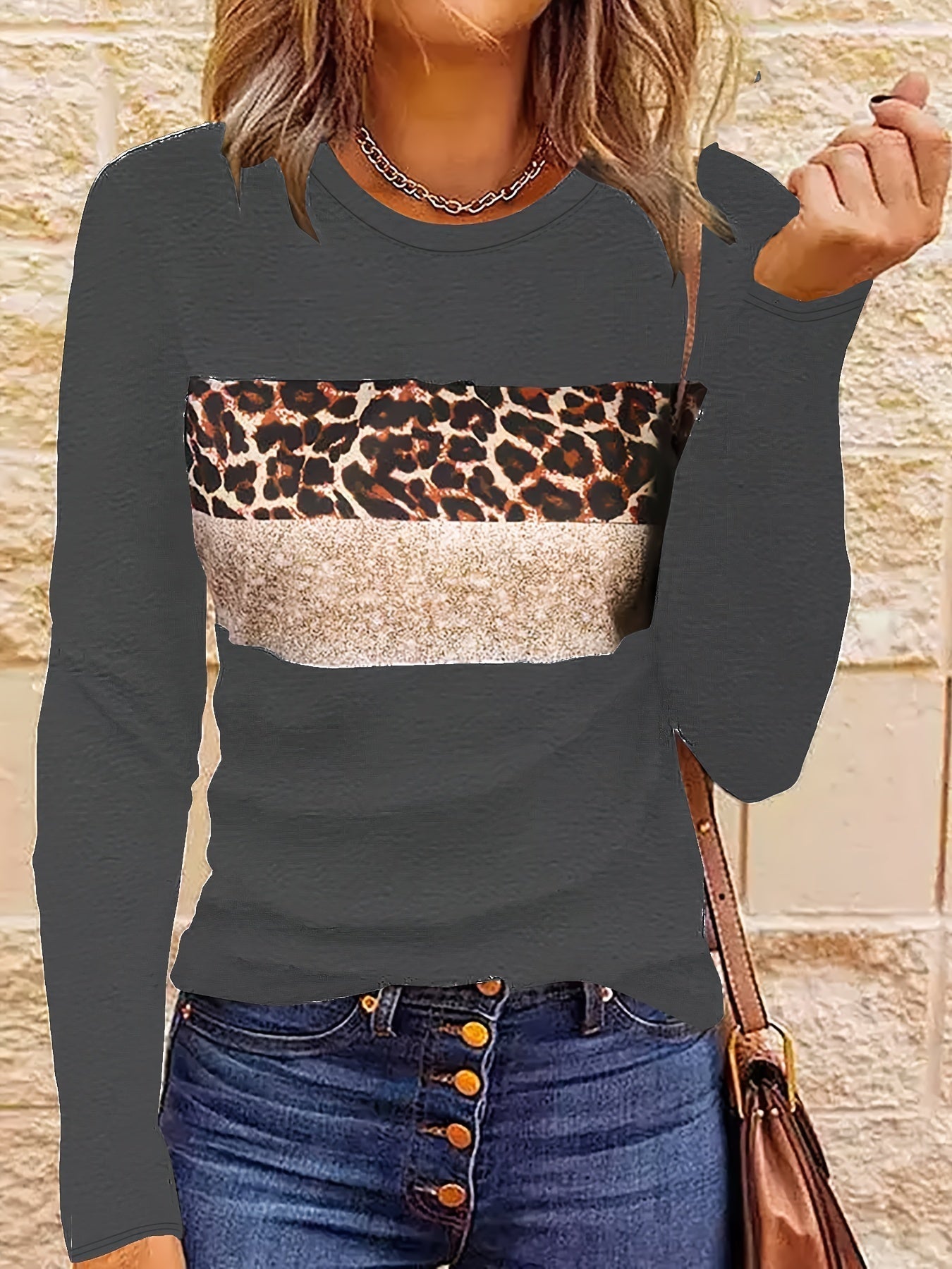 Women's leopard print shirt with long sleeves | Perfect for all seasons