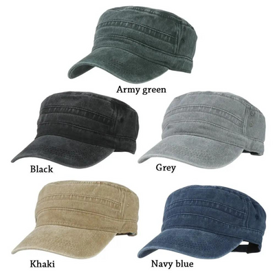 Retro army cap for men - classic look, modern details