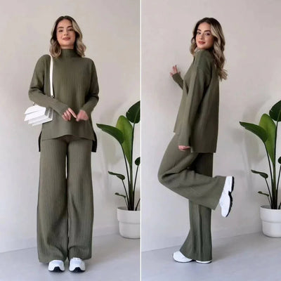 Two Piece Turtleneck Casual Set