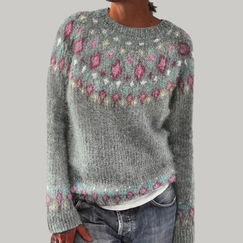 Sion Casual Patterned Knit Sweater