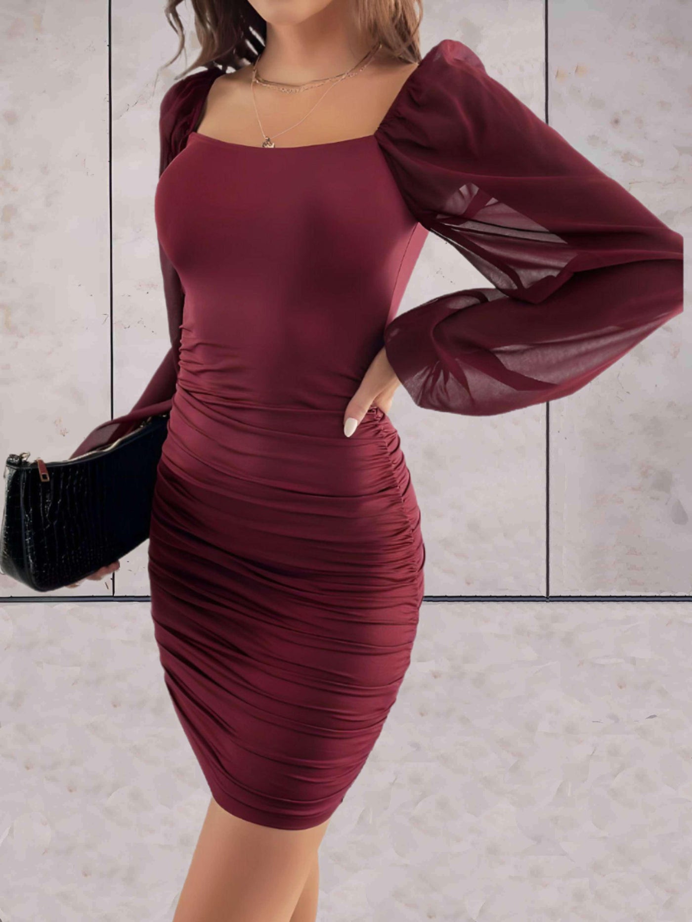 Livia - Elegant mini dress with wide sleeves