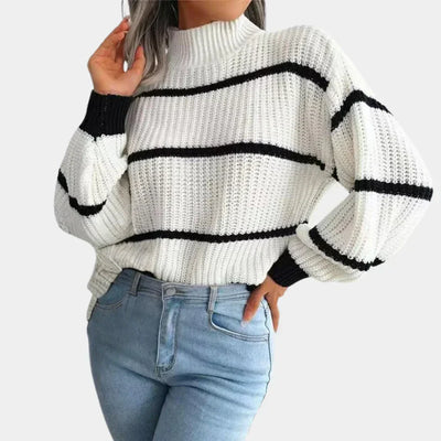 Comfortable women's cotton sweater with an elegant cut