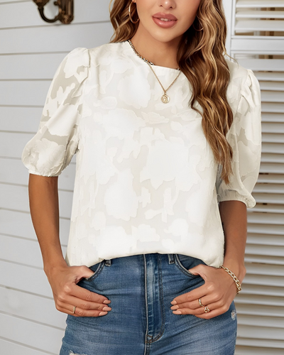 Dorothea - Puff sleeve chiffon shirt