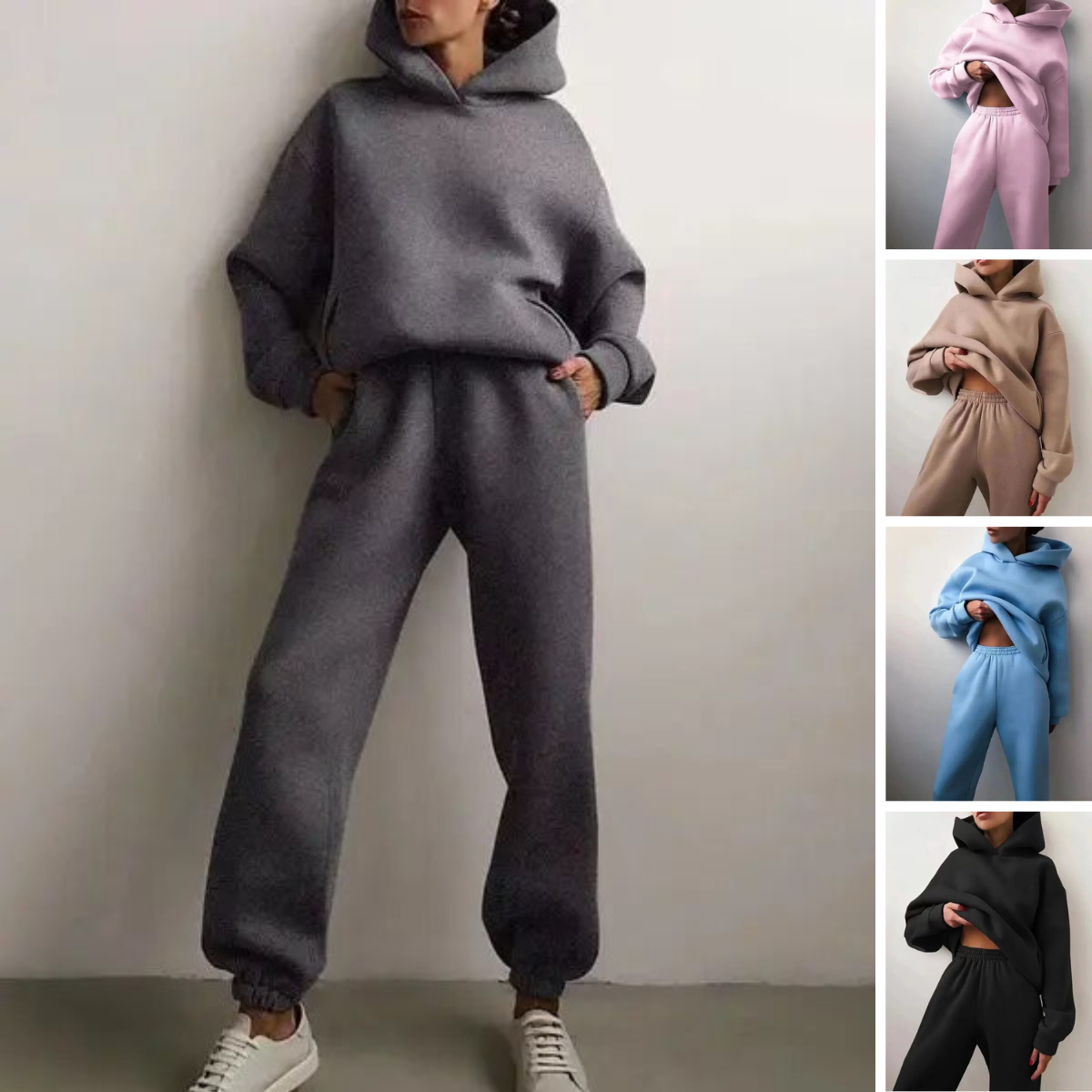 Oversized tracksuit for women | Two-piece set with hoodie and sweatpants