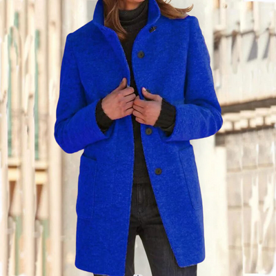 Olivia | Elegant stand-up collar coat for women