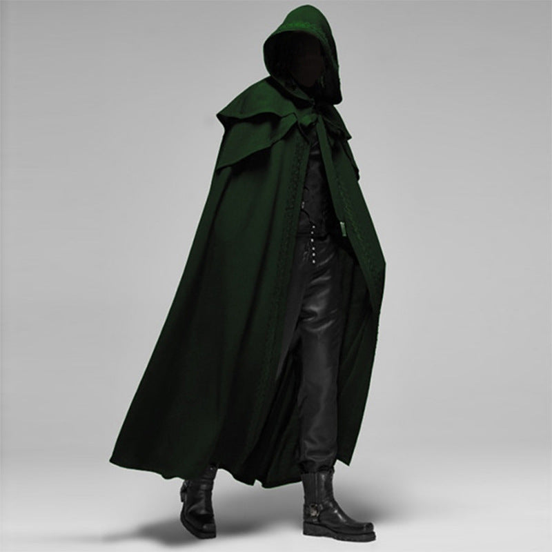 Gothic hooded cloak for men - mystical style