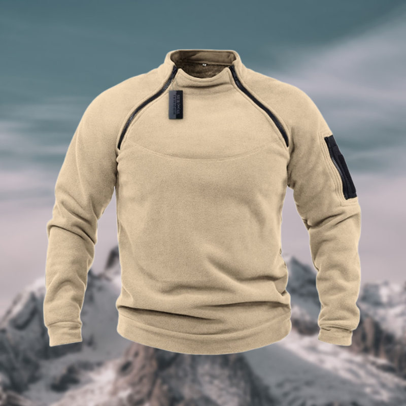 Windproof and tactical fleece sweater for men