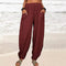 Women's new solid color loose casual harem pants