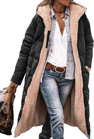 Hazel Fleece & Casual Hooded Coat