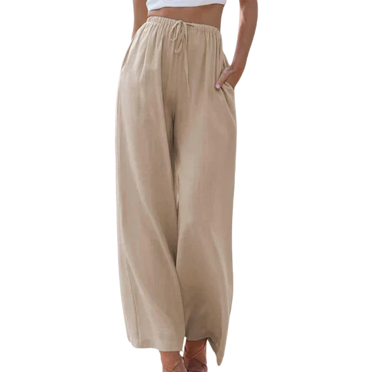 Anivia | Elegant Cotton-Linen Trousers