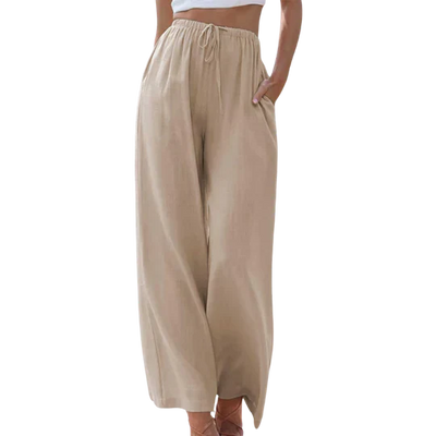 Anivia | Elegant Cotton-Linen Trousers