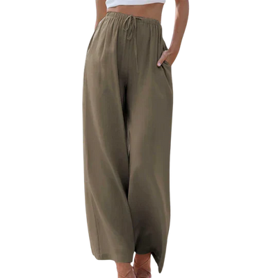 Anivia | Elegant Cotton-Linen Trousers