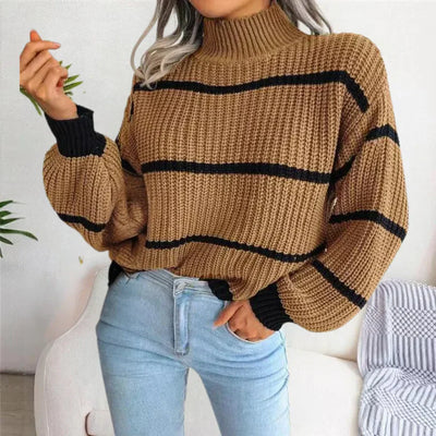 Comfortable women's cotton sweater with an elegant cut