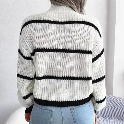 Comfortable women's cotton sweater with an elegant cut