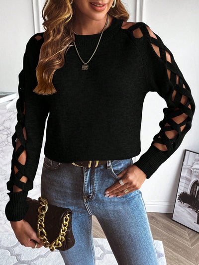 Black solid color long sleeve shirt