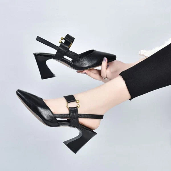 Orthopedic heeled sandals