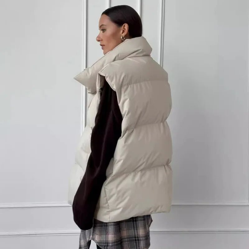 Elegant puffer vest for women