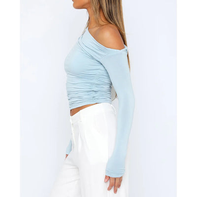 Lyra | Women's Twisted Asymmetrical Top | Long Sleeve